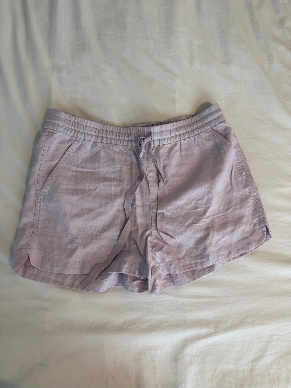 J.Crew Women's Linen Lavender Drawstring Shorts